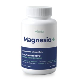 Aleria  Magnesio 500 mg con L-Treonato  Calcio de Coral 600 mg, Vitamina C 300 mg y Zinc  60 Cpsulas  Suministro 1 Mes  Alta Absorcin                 
