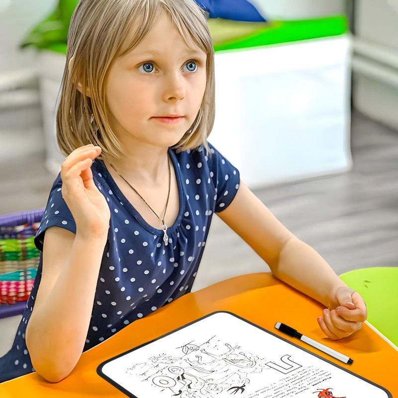 Whiteboard Small 30 x 21 cm Double-Sided Whiteboard Magnetic Dry