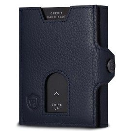 VON HEESEN Slim Wallet with RFID Protection, for Men and Women, Mini Purse, Credit Card Case, Small Wallet, darkblue