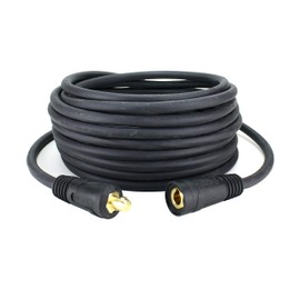 SÜA - 300 Amp Welding Lead Extension - Dinse 35-70 Male/Female Connector - #1 AWG 100% Copper Cable (25 FEET)