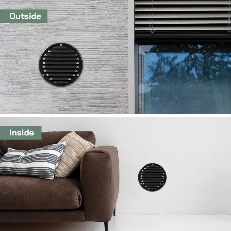 Vent Systems 5" Inch Scratch Resistant Black Soffit Vent Cover
