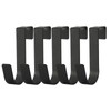 eywlwaar Over The Cabinet Door Single Hooks 5 Pack (Black)