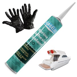 ForgeLux Marine Adhesive Sealant 4000 Fast Cure (White) - UV Resistant, Underwater Sealant, Semi-Permanent Flexible Waterproof Bonding and Sealing, Marine Grade Sealant for Boats, Decks, RVs & Homes