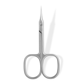 BNG Cuticle Scissors Professional with Curved Tip, Stainless Steel Extra Sharp Scissors for Trimming Cuticles, Dry Skin, Eyebrows, and Eyelashes, Pedicure Manicure Nail Cutter Salon Tool, Silver