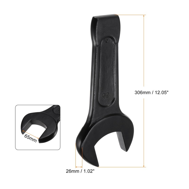uxcell 65mm Open End Impact Spanner, High Tensile Steel Single