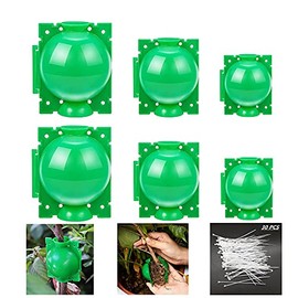 HAIZHINA Air Layering pods, Reusable Plant Rooting Device Plant Rooting Grow Box High Pressure Propagation Ball Grafting Device Botany Root Controller Garden Plant Rooter Box (2S+2M+2L, Green)