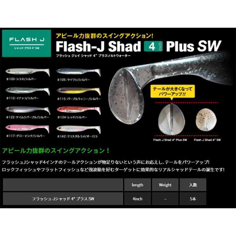 Fish Arrow F.A. Flash J Shad 4 Plus SW #122