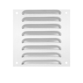 PATIKIL 4 x 4 Inch 304 Stainless Steel Ventilation Cover, Pack of 2 Screen Air Grille Ventilation Cover HVAC Slat Grille for Home Kitchen Fireplace Bathroom Wall Ceiling, Silver Tone