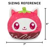 TeeTurtle Reversible 6" Strawberry Cat Plushie - Valentine's Day -