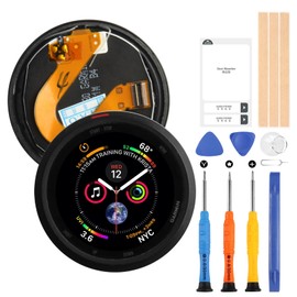 LCD Display for Garmin Forerunner 245 Display for Garmin 245 GPS Running Watch Touch Screen Digitizer Assembly with Repair Kit (Black)