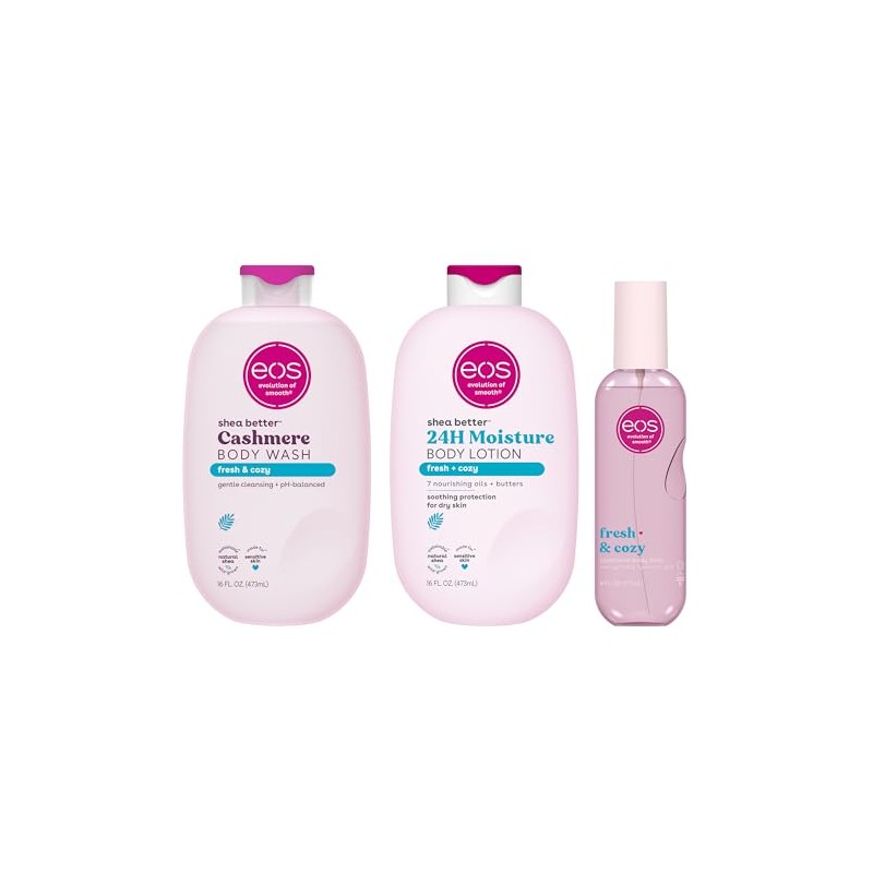 eos Essentials Bundle - Gel de baño, niebla corporal, loción