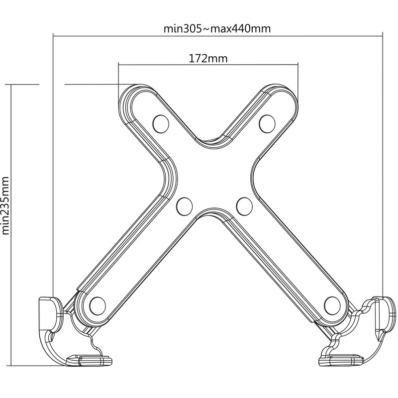 Manhattan 462211 Soporte para Laptop con Montaje VESA Ajustable