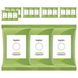 [Vegan Beauty] Be Plain Mung Bean Mildly Acidic Cleansing Water Tissue, 20 sheets, 18 pcs / [비건뷰티] 비플레인 녹두 약산성 클렌징 워터 티슈, 20매입, 18개