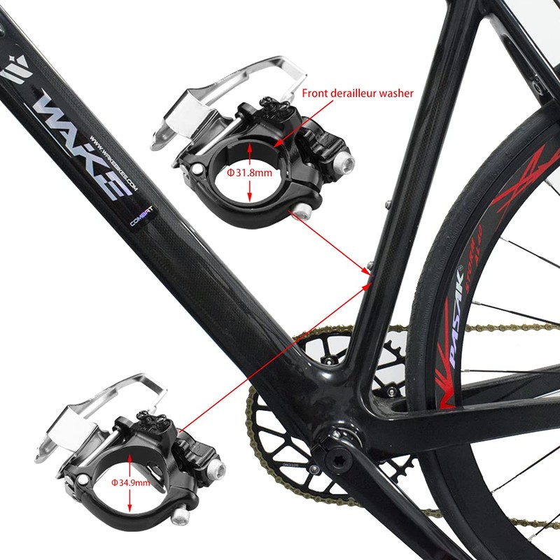 CYSKY Bicycle Front Derailleur 3 Compartments, Fits 31.8/34.9 mm Tube