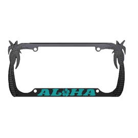 Aloha Palm Tree Heavy Duty Metal License Plate Frame 8