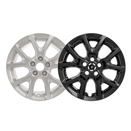 Brighter Design Set of 4 Gloss Black 10 Vent 17" Wheel Skins for Jeep Cherokee 2014-2018