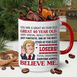 BECHUSKY 40th Birthday Gifts - 1984 Birthday Gifts Ideas - Great 40 Years Old - 40th Mug For Men Women - Christmas Birthday Gifts For Dad Mom Friend Coworker, Uncle, Grandpa, Bother, Sister