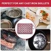 Cast Iron Scrubber, Chain Mail Scrubber with Silicone Insert, 316L