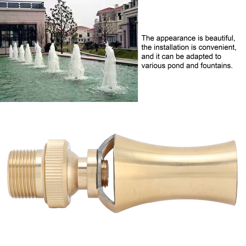 Brass Ice Tower Cedar Water Fountain Nozzle Spray Head Adjustable