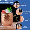 LINALL Moscow Mule Copper Mugs- Set of 6 Copper Plated