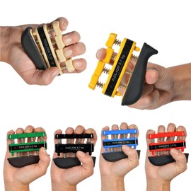 Flex-Ion Hand Trainer | Finger Grip for Targeted Training of Single Fingers | Strengthening Strength and Coordination in the Forearm | Fitness, Therapy and Rehabilitation | Ergonomic Shape | 94 x 74 x