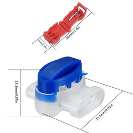 Pack of 30 Robotic Lawnmower Cable Connectors, Lawn Mower Automower Cable Connectors, Waterproof Cable Clamp for Boundary Cable, Cable Ends, Crimp Connectors, with 10 x Connectors