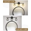 LMS Black Bathroom Vanity Light, 20.5 Inch 3-Light Modern Bathroom
