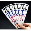 Pi Symbol Temporary Tattoos, Pi Day Math Party Favors, (6