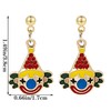 CWVHQ Clown Circus Clown Pendant Earrings Colorful Weird Stud Earrings