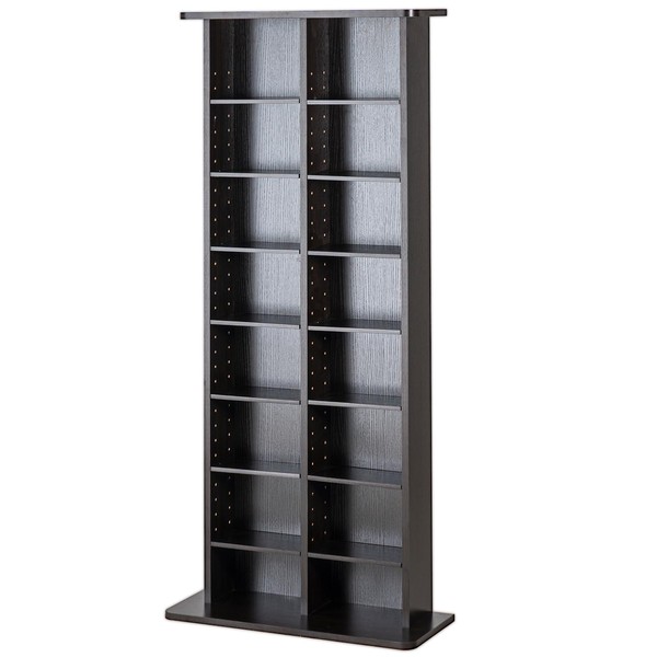 Happybuy Media Storage Cabinet, 8-layer, Holds 464 CDs, 16 Compartments,