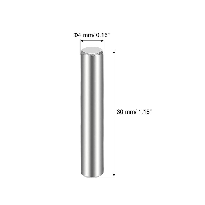 TOP-VIGOR 15Pcs 4mm x 30mm Dowel Pins Shelf Support Pegs,