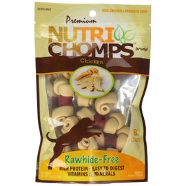 NutriChomps Dog Chews, 2.5-inch Knots, Easy to Digest, Long Lasting, Rawhide-Free Dog Treats, 8 Count, Real Chicken flavor