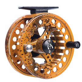 Maxcatch ECO Fly Reel Large Arbor with Diecast Aluminum Body(2/3wt 3/4wt 5/6wt 7/8wt) (ECO Fly Reel Brown Trout, 7/8 Weight)