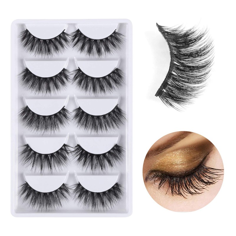 3D False Eyelashes, 3D Faux Mink Fake Eyelashes Handmade Dramatic