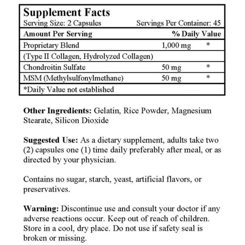 NCB NCB TECHNOLOGY Nuhealth Co-Cell Type II Collagen Capsules –