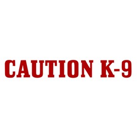 EZ-STIK Caution K-9 Sticker Decal Canine Dog K9 Wall Car K9 Decal Guard Dog Police Schutzhund (Red, 6")