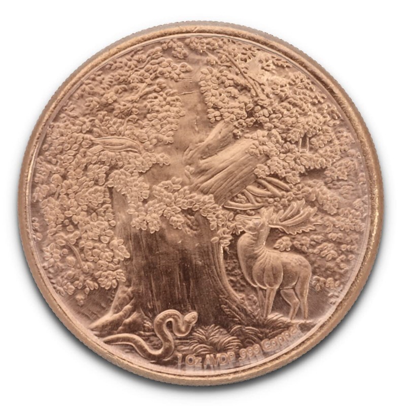 1 oz (AVDP) .999 Fine Copper Coin Nordic Creatures -