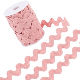 GORGECRAFT 12.5 Yards Rick Rack Trim 13mm Sewing Ric Rac Rickrack Lace Wave Ribbon Zig Zag Wave Bending Lace Trim Sea Green S Shaped Woven Braided Fabric with Spool for DIY Crafts Christmas