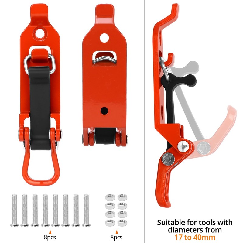 QWORK® 4 Pack Shovel Holder, Shovel Mount for Roof Rack,