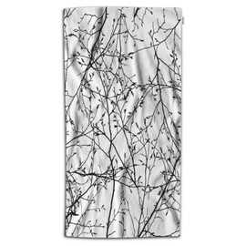 Moslion Branches Bath Towels Clearance 64Lx32W Inch Black and White Tree Branches Nature Season Forest Plant Bath Hand Towel Decorative Bath Towels Soft Polyester-Microfiber for Bathroom
