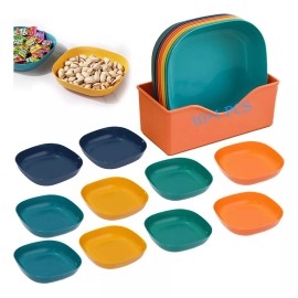 Dolores Platos Plastico Botanero Base Varios Colores Paquete 11 Pcs