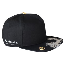 Red Monkey Designs Rising Flat Visor Snapback Limited Edition Hat Cap RM1414 | 2 Colors (Black)