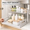 2-Tier Under Sink Organizer for Cabinet Storage – Metal Pull-Out