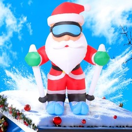 COMIN - Inflables de Navidad de 6.5 pies para decoracin al aire ltima intervensin, inflables de Pap Noel, patio hinchable con LED integrados para...  