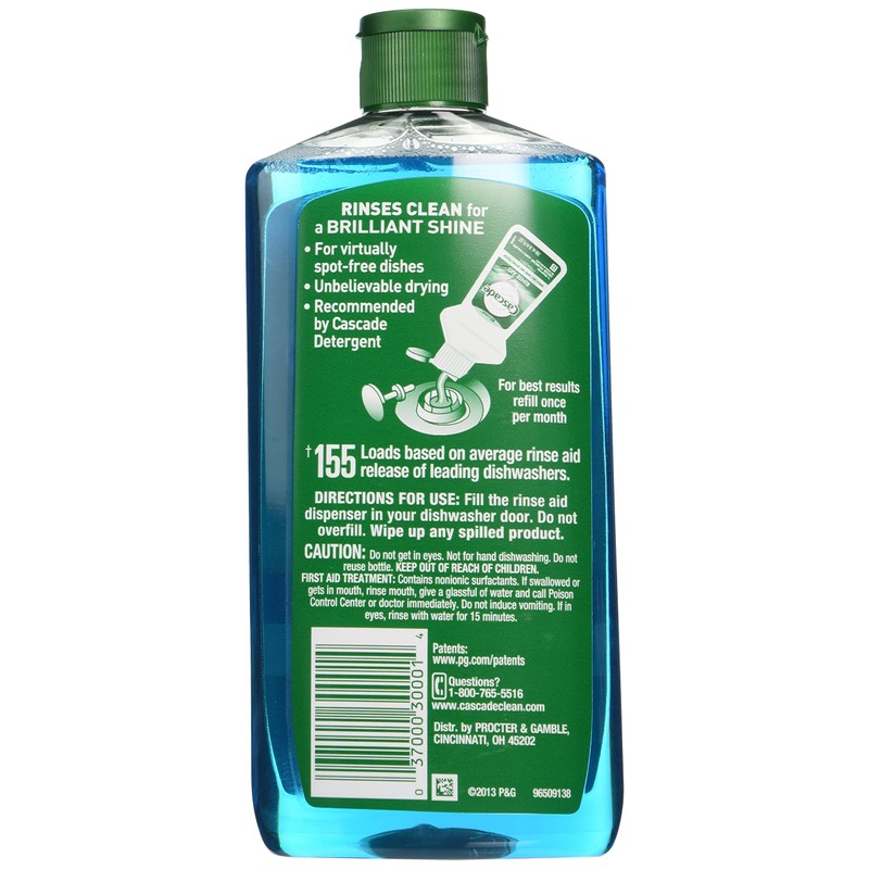 Cascade Rinse Aid, Dishwasher Rinse Agent, Original Scent, 16 Fl