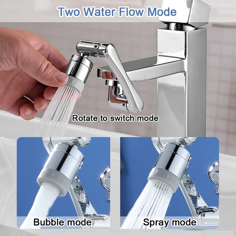 Tap Attachment Swivel Extension Two Water Release Mod Flow Regulator
