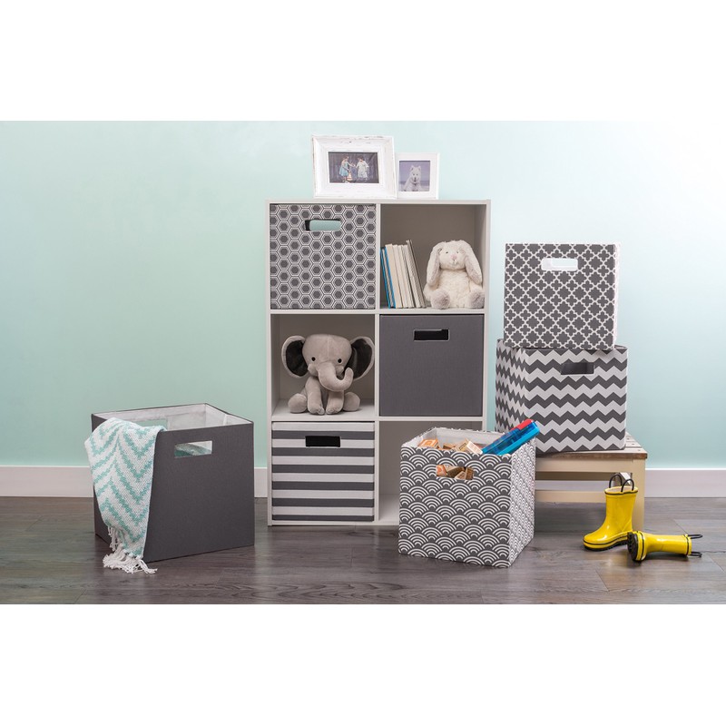 DII Hard Sided Collapsible Fabric Storage Container for Nursery, Offices,