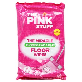 The Pink Stuff Floor Biodegradable Pack of 20 | Large Cleaning Wipes for Hard Floors | Eco-Friendly Antibacterial Surface Wipes | Fast Drying Degreasing Formula for Laminate Tile Wood Floors