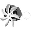 Fireplace Fan, Heat Powered Fan Strong Airflow 7 Blade Aluminum