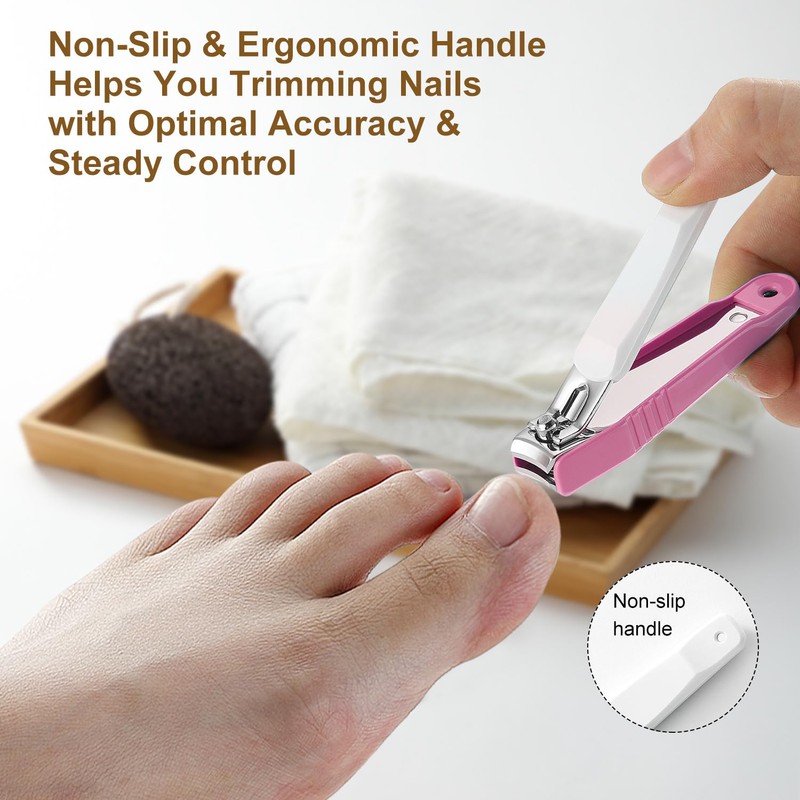 PAFASON Ultra Sharp Nail Clipper Set, 3 Pack Fingernail and